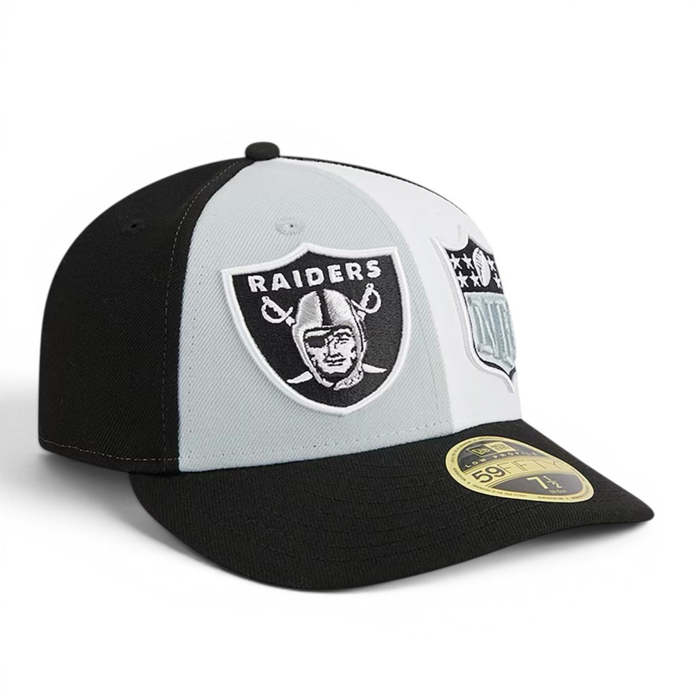 Las Vegas Raiders Fitted Hat Size 7 1/2 New Era Sideline Low Profile 59FIFTY NEW